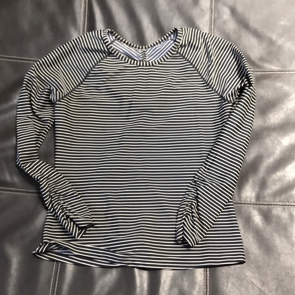 Black and white striped athleta.
